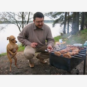 Bbq Dog Template   Waiting, Food, Man